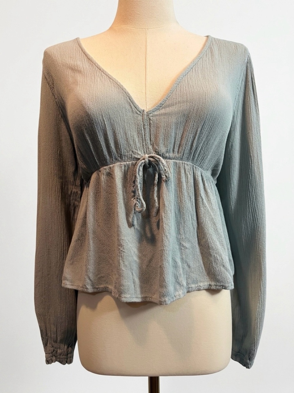 Hippie Rose Cropped Babydoll Boho Blouse Top